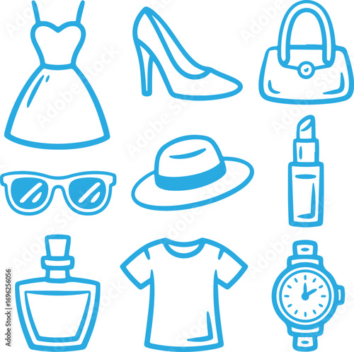Stylish assortment of essential fashion accessories and clothing items for everyday elegance and personal style