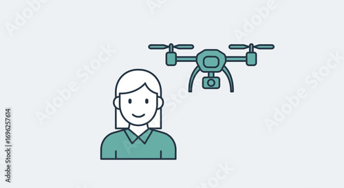 Drone Operator Portrait A Symbol of Modern Aerial Technology and Skilled Piloting