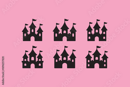 Fairy Tale Castle Silhouette Vector
