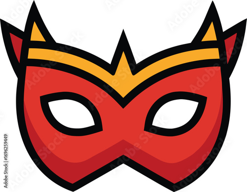 Classic Superhero Eye Mask in Bold Comic Book Style
