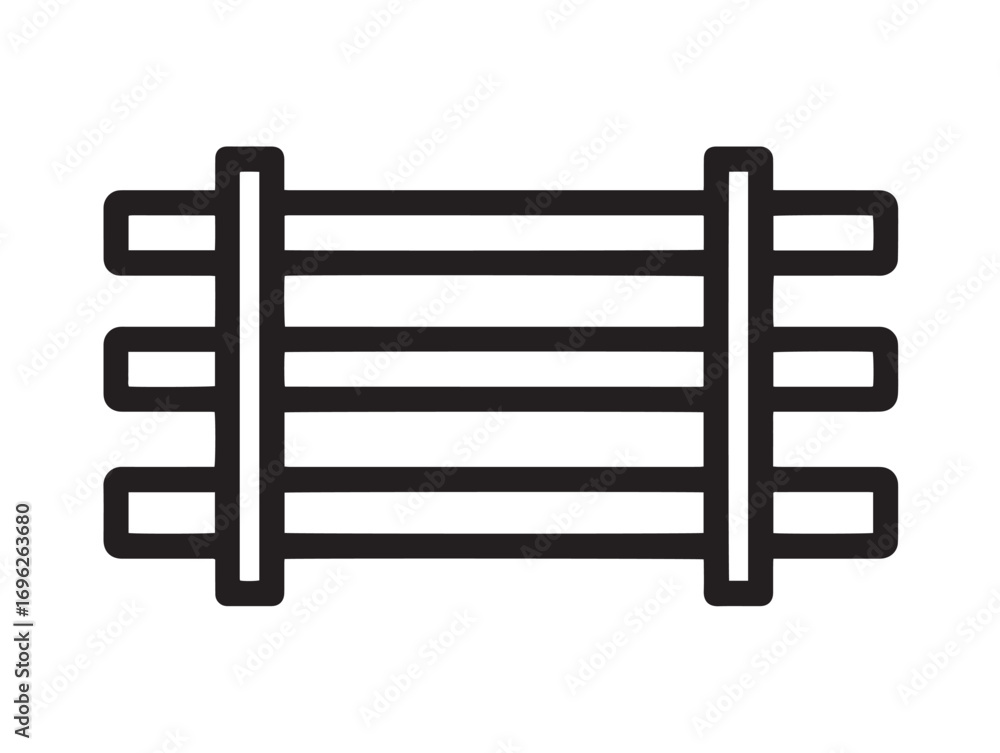 Elegant farm crop fencing structure icon in vector Elegant farm crop fencing structure icon in vector