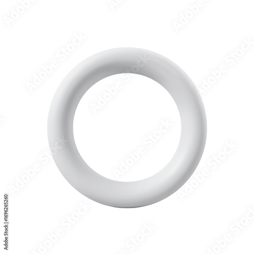 White ring isolated on transparent background