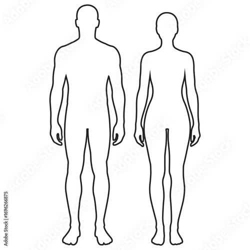 Sitting, walking, running people vector silhouette