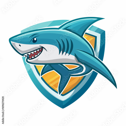 shark mascot esport logo gaming
