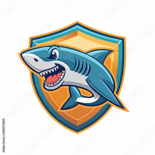 shark mascot esport logo gaming