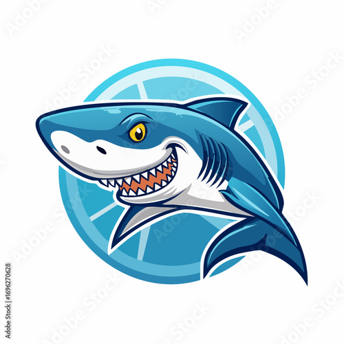 shark mascot esport logo gaming