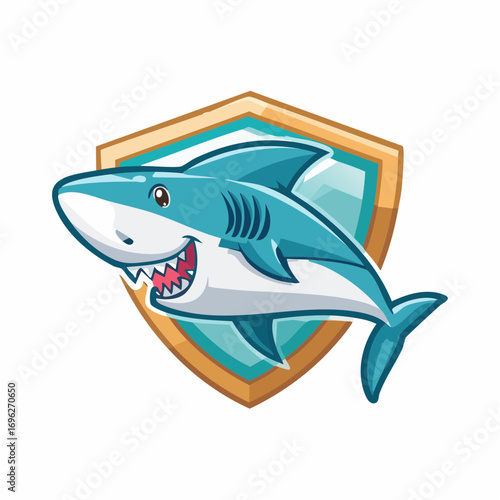 shark mascot esport logo gaming