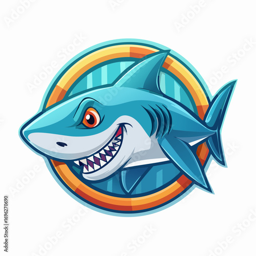 shark mascot esport logo gaming