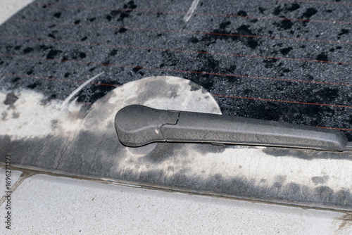 Rear wiper on dirty car window