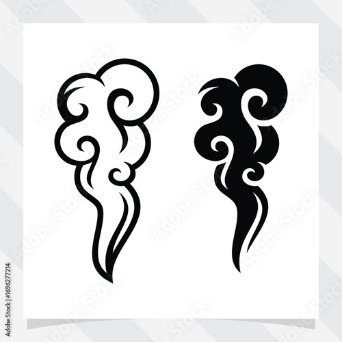 Illustration smoke, vape, fog, smog. vector illustration.