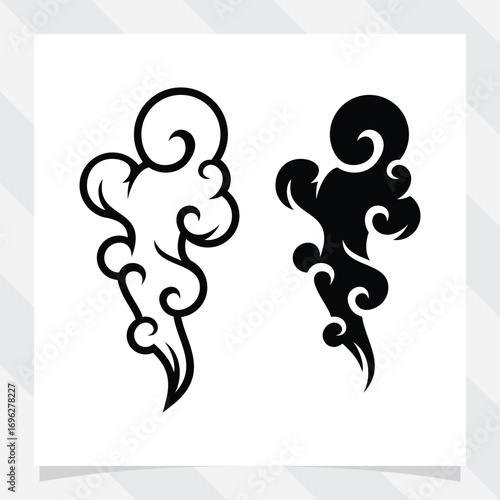 Illustration smoke, vape, fog, smog. vector illustration.