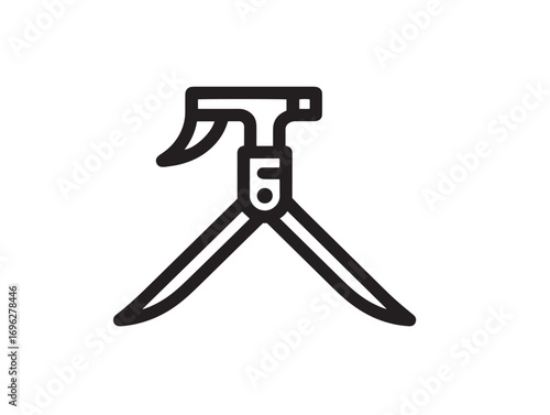 Detailed crop protection tool farming icon in vector