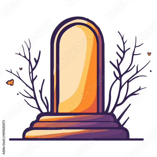 tombstone, halloween, festival, vector, transparent background, icon, pattern, celebration, decoration, monument, statue, sculpture, old, isolated