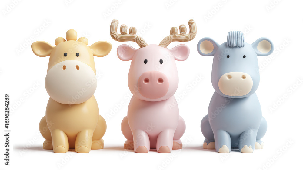 Naklejka premium Animal cartoon mammal pet isolated on a white background
