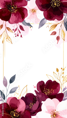 Beautiful floral arrangement of deep burgundy and blush pink flowers.