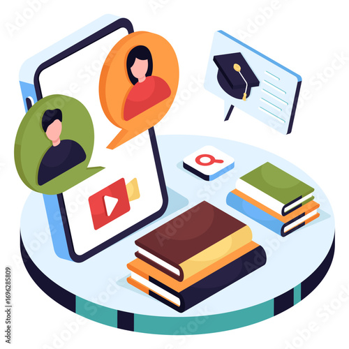 Modern design illustration of video chat