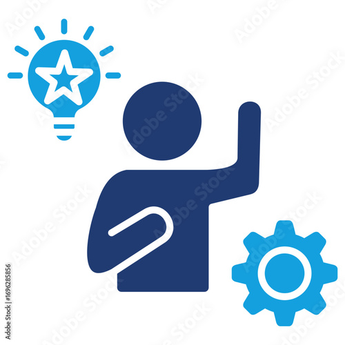 Competence Flat Blue Icon