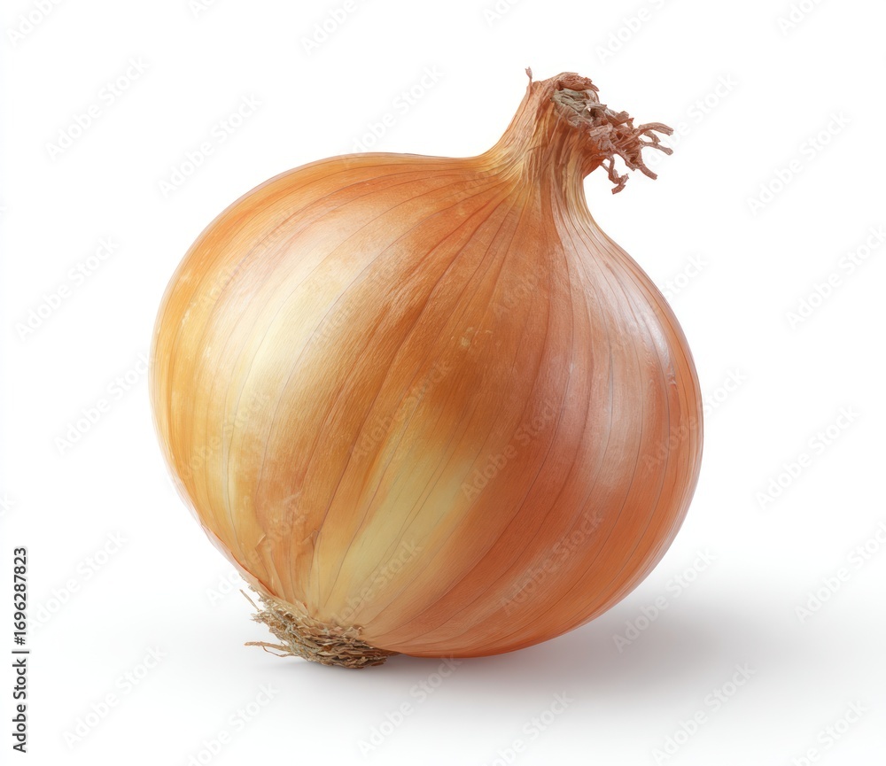 custom made wallpaper toronto digitalBrown onion with dry roots, casting a soft shadow on a plain white surface