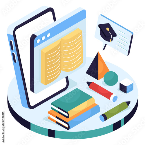 Modern design illustration of web book