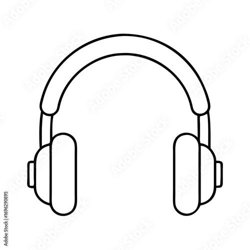 Vector art of headphones are a pair of audio devices worn over the ears to listen to music or other audio content privately