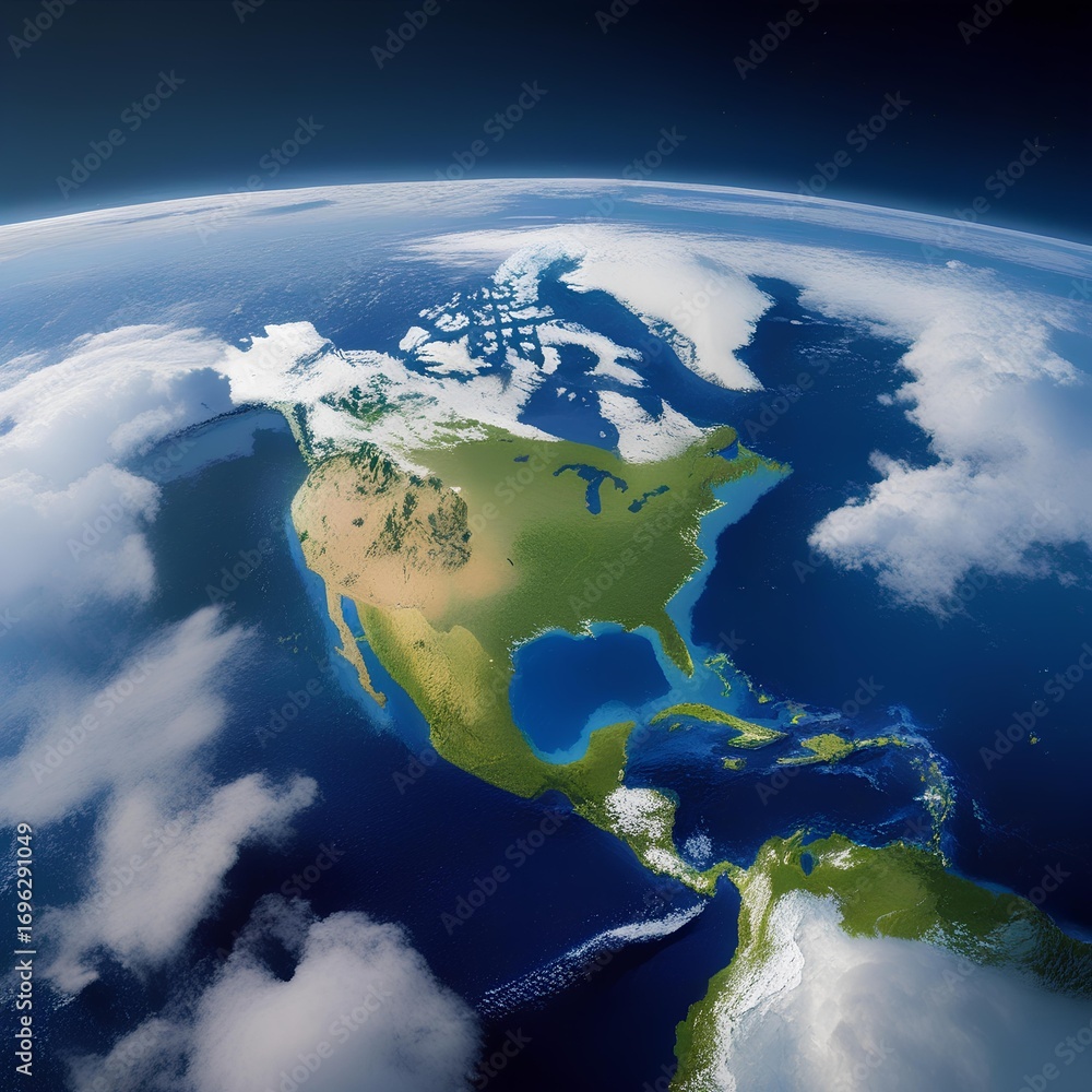 Fototapeta premium A breathtaking view of Earth from space