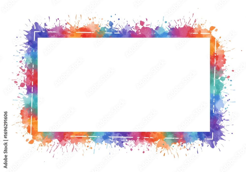 Fototapeta premium Colorful Watercolor Frame Design