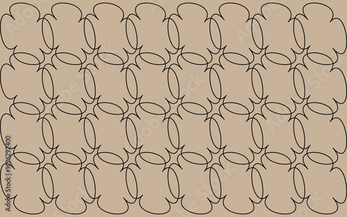 Elegant repeating pattern of interlocking floral motifs on a textured background