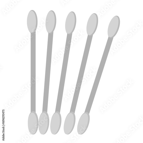 set of Cotton swabs. Vector illustration of cotton buds