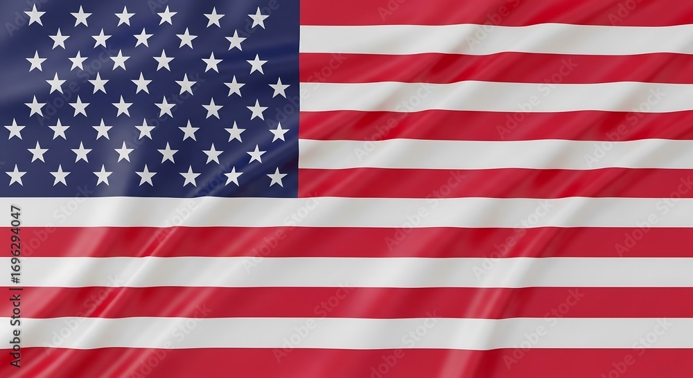 Fototapeta premium United states of america flag waving in the wind, patriotic symbol
