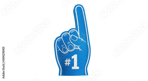 Isolated Foam Finger Number One