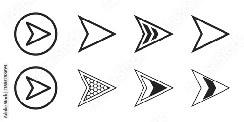 triangular-arrow-pack-icons-set---8-minimalist-ico