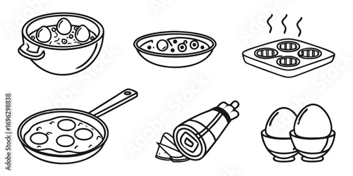 egg-dishes-icons-set---8-minimalist-icons---black-