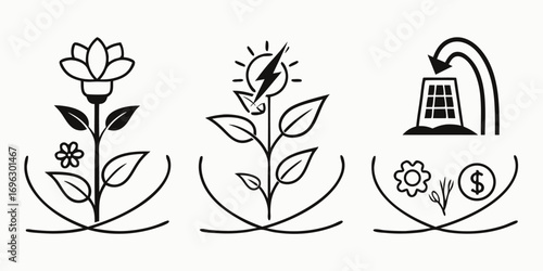 Ecofriendly concepts growth energy and investment.