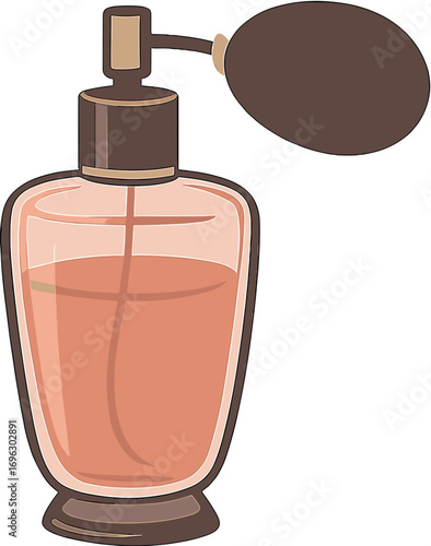 Stylish perfume bottle featuring loofah and dried foliage