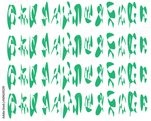 Dynamic abstract pattern in vibrant green, perfect for modern branding, website backgrounds, and eye-catching design elements to bring a fresh aesthetic to your projects