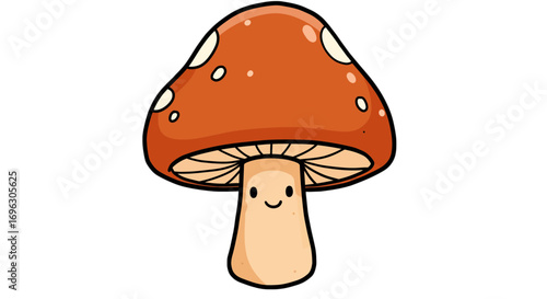 Cute mushroom fungi illustration edible mushroom drawing cartoon mushroom fungus forest mushroom nature art on transparent background