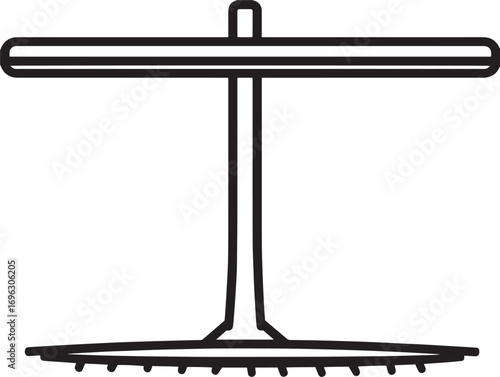 Precise Clean Line Icon of Farming Disc Plow Vector