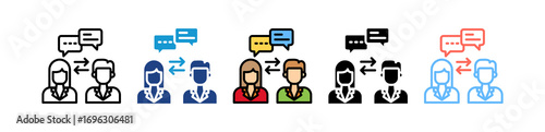 Informal Conversation multiple icon