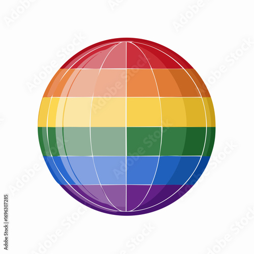 Kugel in Regenbogenfarben