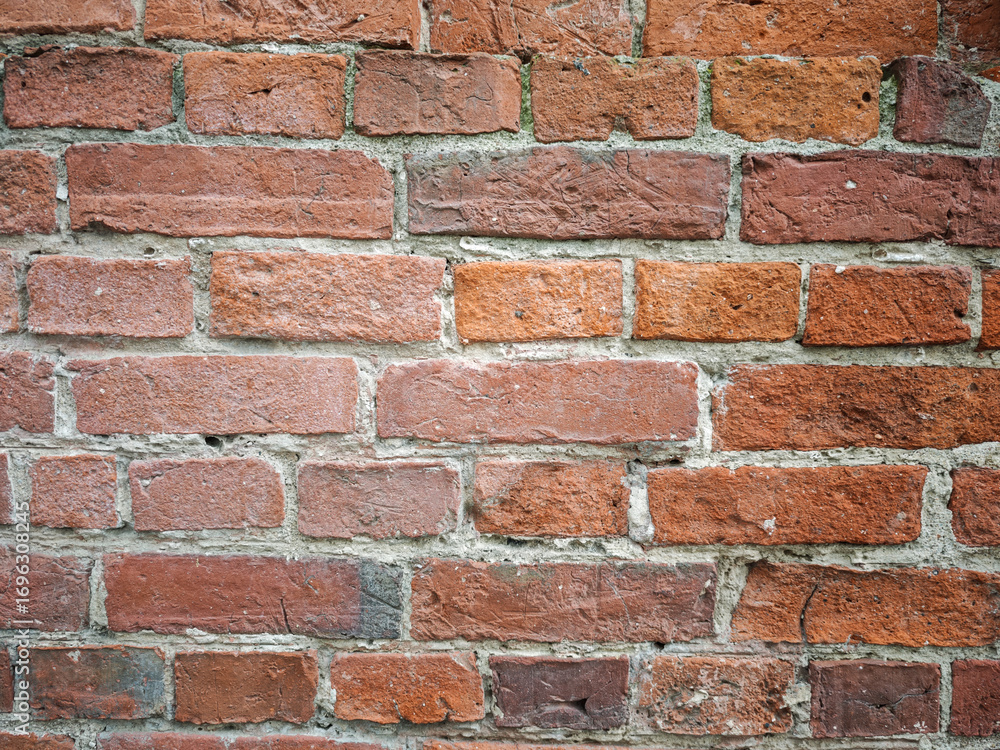 Obraz premium Old red brick wall background texture