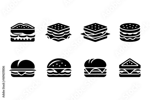 delicious sandwiches food meal silhouette