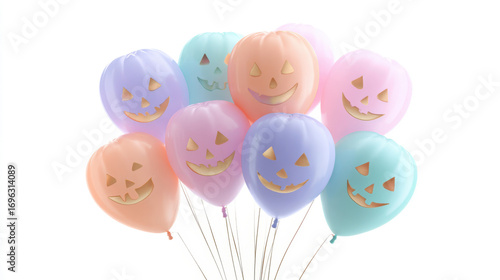 Halloween balloons isolated on a white background