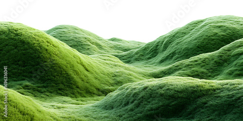 Rolling green hills of an extraterrestrial world.