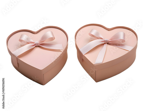 Two Pink Heart Gift Boxes with Ribbon PNG