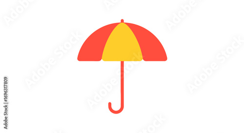 Umbrella protection rain weather forecast design graphic element vector illustration icon clip art on transparent background