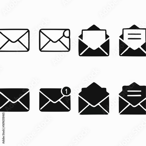 set of mail icons