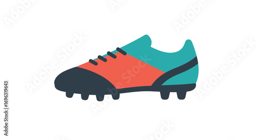 Colorful and Cartoonish Soccer Shoe Graphic for Sporting Events and Activities