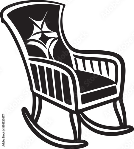 rocking chair vector illustration