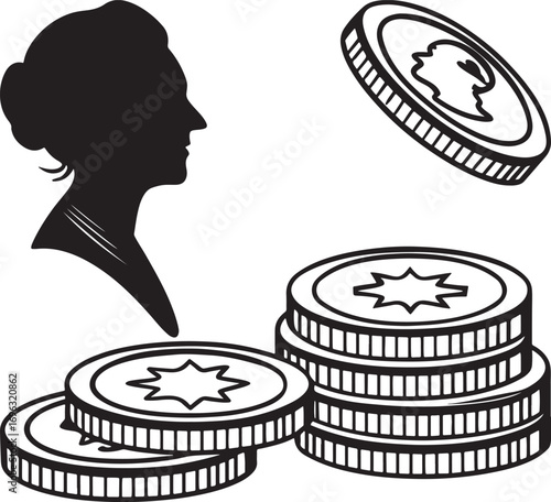 woman with money