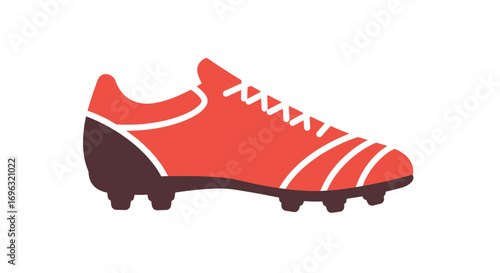 Illustration of a soccer shoe for sports equipment and apparel design needs